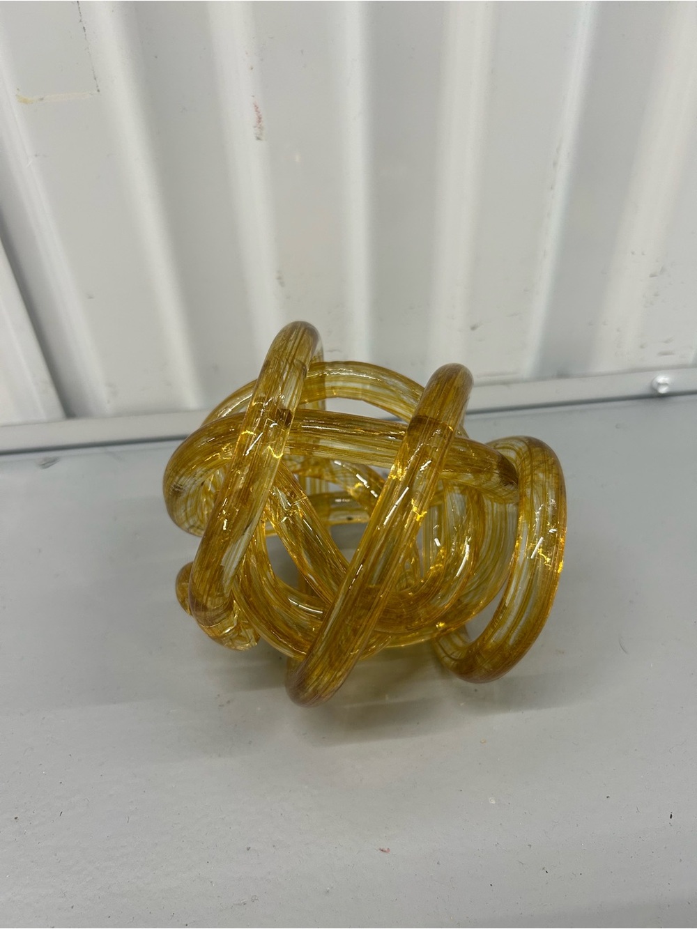 Vintage Glass Blown tangled Knot Rope Love Decoration Art Info Gothic Grunge